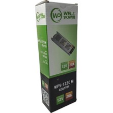 Wellpower 12VOLT 20AMPER Slim Adaptör Metal Kasa