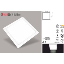 Cata CT-5280 25W 6500K (30X30)LED Panel Armatür (Beyaz Işık) Cata