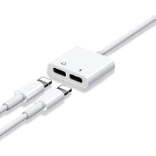 Linkage My Teknoloji Lightning 2in1 Şarj Kulaklık Dönüştürücü Jack Adaptör Şarj Çoğaltıcı Splitter