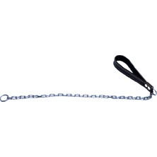 Mixpet Deri Tutmalı Zincir Köpek Eğitim Tasma ve Gezdirme 2 CMX88 cm