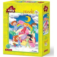 Art Puzzle Art Çocuk Puzzle Yastık Savaşı 50 Parça Puzzle