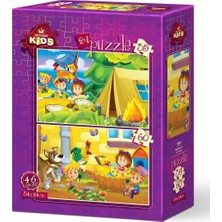 Art Puzzle Art Çocuk Puzzle Tatil Keyfi 35+60 Parça Puzzle