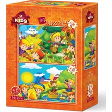 Art Puzzle Art Çocuk Puzzle Sonbahar-Ilkbahar 24+35 Parça Puzzle