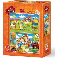 Art Puzzle Art Çocuk Puzzle Mutlu Çiftçi 24+35 Parça Puzzle