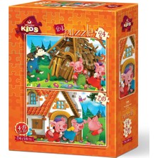 Art Puzzle Art Çocuk Puzzle Aç Kurt 24+35 Parça Puzzle