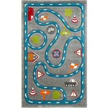 Eko Kids Kds 19 Grey Blue Eko Halı