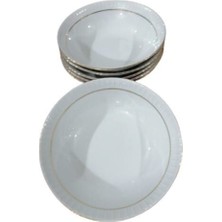 Güral Porselen Sedef Altın Yaldız Kase 15 cm 12 Adet