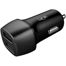 Linktech C490 Siyah 12W 5V 2.4A Araç Çakmaklık Şarj Aleti