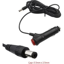 NHR-12V3 12 Volt 5 Amper Çakmak Standart U. 5.5x2.5 12 Volt 3 Metre Kablolu Çakmak Adaptörü