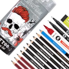 Cretacolor Tattoo Sketching Set N:40083 14'lü Metal Kutu