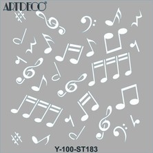 Artdeco Stencil 30 x 30 cm Notalar 183