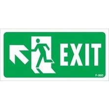 Tabela Exit Sol Yukarıı Uyarı Levhası 17,5X25 KOD:960