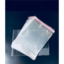 Fyf Grup 35 x 45 +5 cm Şeffaf Bantlı Jelatin Torba - Yapışkanlı Poşet - 100'lü