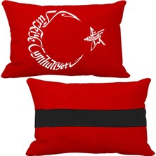 Öziron Fiat Siena Oto Uyumlu Koltuk Boyun Yastığı Bayrak Logolu Kırmızı  Yastık