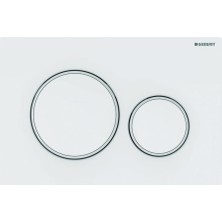 Geberit SIGMA20 115.882.01.1 Kumanda Kapağı,çift Basmalı, Mat Beyaz/parlak Beyaz/ Mat Beyaz