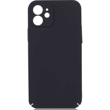 CoverZone Apple iPhone 12 Kılıf Kabb Sert Arka Kapak Siyah