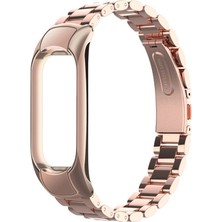 Gpack Xiaomi Mi Band 6 Kordon Metal Çıtçıtlı Armband Bronz