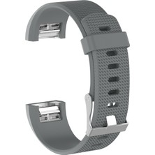 Gpack Huawei Fitbit Charge 2 Kordon Silikon Kançalı Benekli Gri
