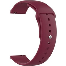 Gpack Samsung Galaxy Watch Active 4 40MM Kordon Mat Düz Renkli Silikon Mürdüm