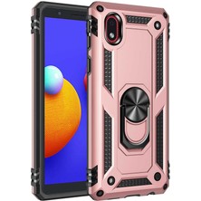 Case Street Samsung Galaxy A01 Core Kılıf Vega Tank Koruma Standlı Yüzüklü Mıknatıslı Bronz