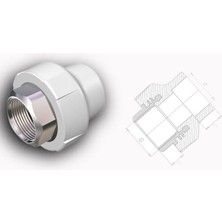 FIRAT PLASTİK Pprc Altı Köşe Iç Dişli Rakor 32X1 10'lu