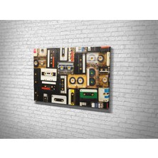 Tablo 360 Stereo Kaset Vintage Kanvas Tablo