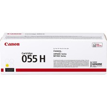 Canon CRG 055 H Y Yüksek Kapasiteli Orijinal Sarı Toner