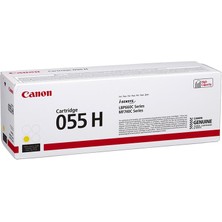 Canon CRG 055 H Y Yüksek Kapasiteli Orijinal Sarı Toner