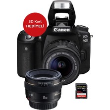 Canon EOS 90D Kit Fotoğraf Makinesi + 50mm Lens Seti (SD Kart Hediyeli) (Canon Eurasia Garantili)