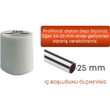 Adem Koç Plastik 25 mm Pvc Sandalye Profil Ayak Pabucu Sessiz Yumuşak (4 Adet)