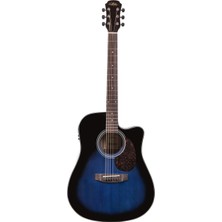 Aria ADW01CEBLS Cutaway Elektro Akustik Gitar