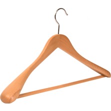 Nyn Ahşap Askı Kalın Omuz Formlu Takım Elbise Ceket Askısı Naturel Renk 2 Adet