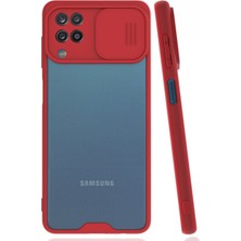 Nettech Samsung Galaxy A12 Uyumlu Platin Kamera Kızaklı Silikon Kılıf
