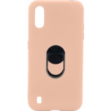 Nettech Samsung Galaxy A01 Uyumlu Leather Ring Nano Silikon Kılıf