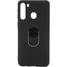 Nettech Samsung Galaxy A21 Uyumlu Leather Ring Nano Silikon Kılıf
