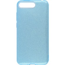 Nettech Huawei Y6 2018 Uyumlu Simli Silikon Kılıf