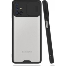 Nettech Samsung Galaxy M51 Uyumlu Platin Kamera Kızaklı Silikon Kılıf