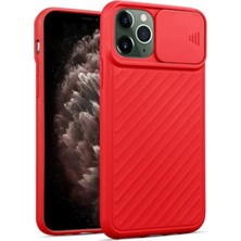 Nettech Apple iPhone 11 Pro Uyumlu Kızaklı Kamera Korumalı Silikon Kılıf