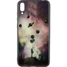 Nettech Huawei Y7 2019 Uyumlu Desenli Fosfor Seri Silikon Kılıf