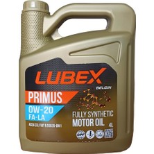 Lubex Primus 0W-20 FA-LA 4 Litre Motor Yağ ( Üretim Yılı: 2022 )