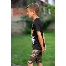 Harika Kids Erkek Çocuk Asker Kamuflaj Kaprili Takım (Kolye Dahildir)