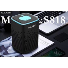 PrimeX Plus Premium Koleer S818S Bluetooth 5.0 Rgb 5W 70Hz Kablosuz Hoparlör Siyah