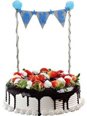 Süsle Bebek ve Parti Pasta Süsü 27cm x 15cm, ONE - Mavi