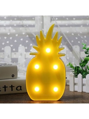 Lumenn Ananas 3D LED Işıklı Gece Lambası-Dekoratif LED Aydınlatma