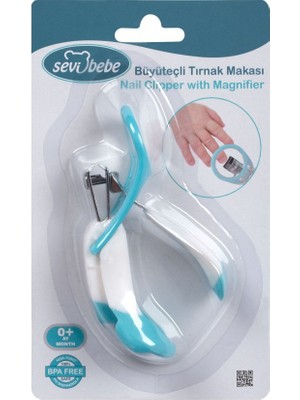 Sevi Bebe Büyüteçli Tırnak Makası Mavi