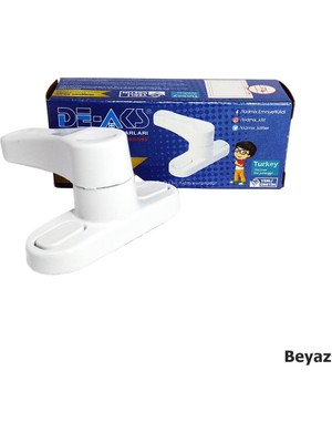 Eym Deaks Pvc Kapı Pencere Çocuk Emniyet Güvenlik Kilidi Çekmeli Metal Beyaz