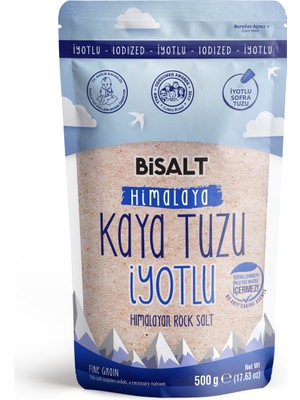 BiSALT Himalaya Kaya Tuzu İnce İyotlu 500 gr