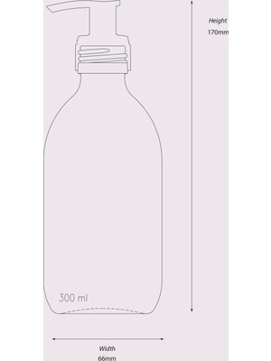 Trichi Design 300ML Amber Cam Sıvı Sabunluk Shower Gel TRCH-377