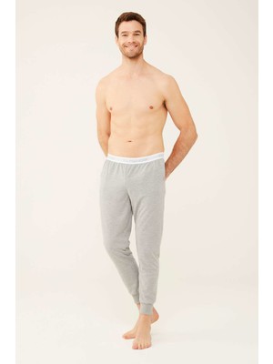 U.S. Polo Assn. Erkek Gri Melanj Pijama Altı 18470