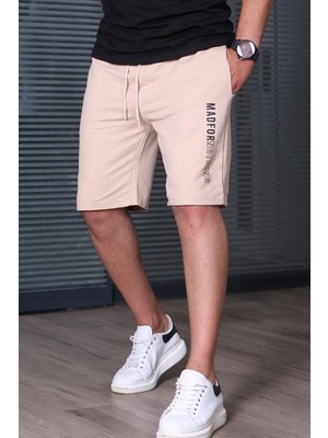 Madmext Bej Kapri Şort 5403